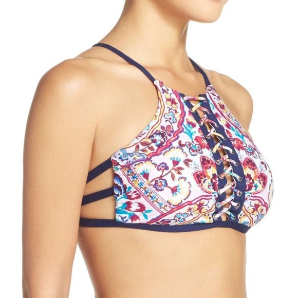 Nanette Lepore Festival Stargazer Lace-up Top NWT - Picture 5 of 8